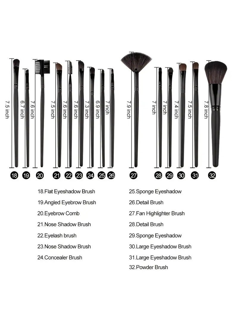 أوريتي 32pcs أداة المكياج مجموعة مسحوق ظل العيون أحمر الخدود الأساس مختلط الجمال - Image 4