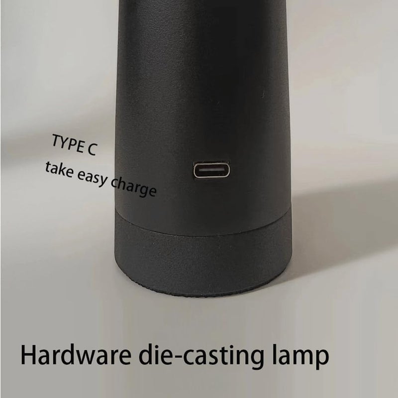 Portable Touch-Control LED Desk Lamp, 13.2 Inches, Rechargeable with Three Dimming Levels, Black - Image 4