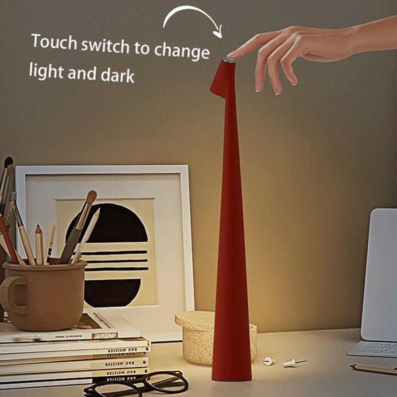 Portable Touch-Control LED Desk Lamp, 13.2 Inches, Rechargeable with Three Dimming Levels, Black - Image 2