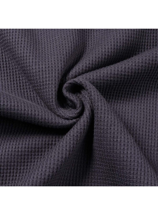 Fentengcare Men's Waffle Knit Pajamas Autumn New Fake Two-piece Crew Neck Long Sleeve Long Pants Homewear - Image 4