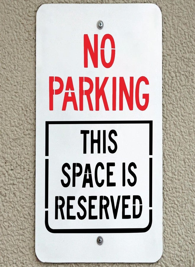 Anikoocory 2-Pack No Parking Sign Stencil Template - 14 x 10 Inch Large No Parking This Space is Reserved Reusable Stencil for Painting Parking Lots, Streets, Driveways, Curb, Outdoor Yard Parking Area - Image 3