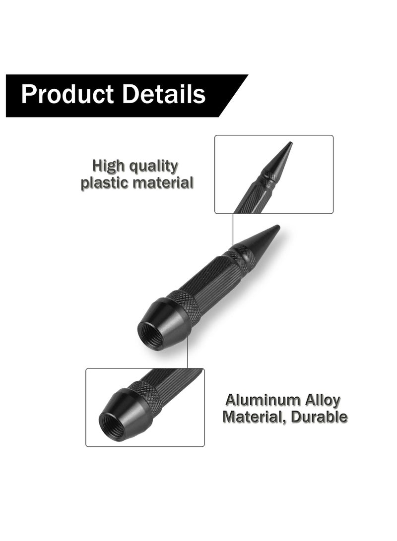 SYOSI 60mm Spiked Valve Caps, Aluminum Alloy Dustproof and Waterproof Tire Valve Stem Caps, Suitable for Cars, Trucks and Motorcycles, Made of High-quality Aluminum Alloy, Personalization (4PCS, Black) - Image 2