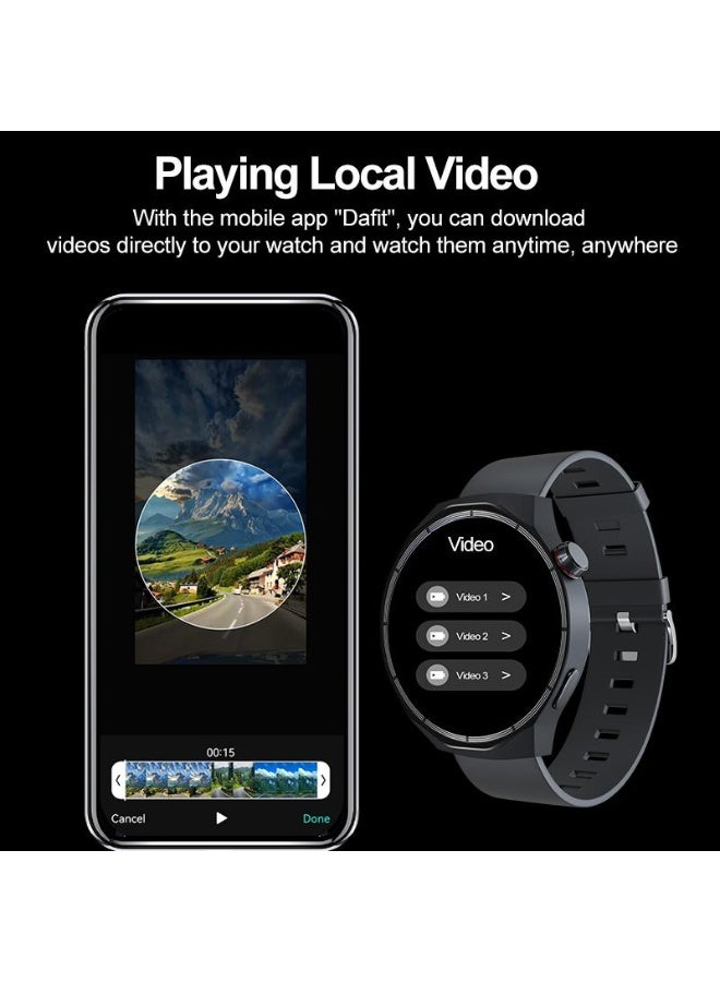 ساعة ذكية للجنسين مزودة بتقنية البلوتوث لإجراء المكالمات - ساعة ذكية أنيقة باللون الفضي مع إمكانية تتبع اللياقة البدنية والنوم، وتدعم أكثر من 100 وضع رياضي، ومقاومة للماء، ومتوافقة مع هواتف أندرويد وآيفون (تتضمن المجموعة ثلاثة أحزمة للساعة). - Image 5