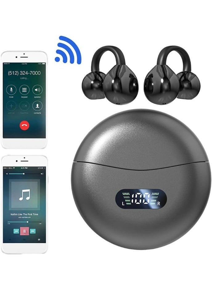 TIGER DX-352 Bluetooth 5.4 Open Ear Wireless Earbuds, 120H Playtime with LED Power Display Case, IPX7 Waterproof Lightweight Sports Earphones for Running, Gym, Office & Daily Use - Image 3