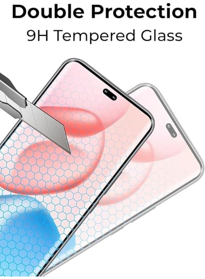 glassology حماية شاشة زجاجية مقساة 9H لهونر 400 برو، وضوح عالي، مقاومة للبقع، تغطية من الحافة إلى الحافة - Image 5