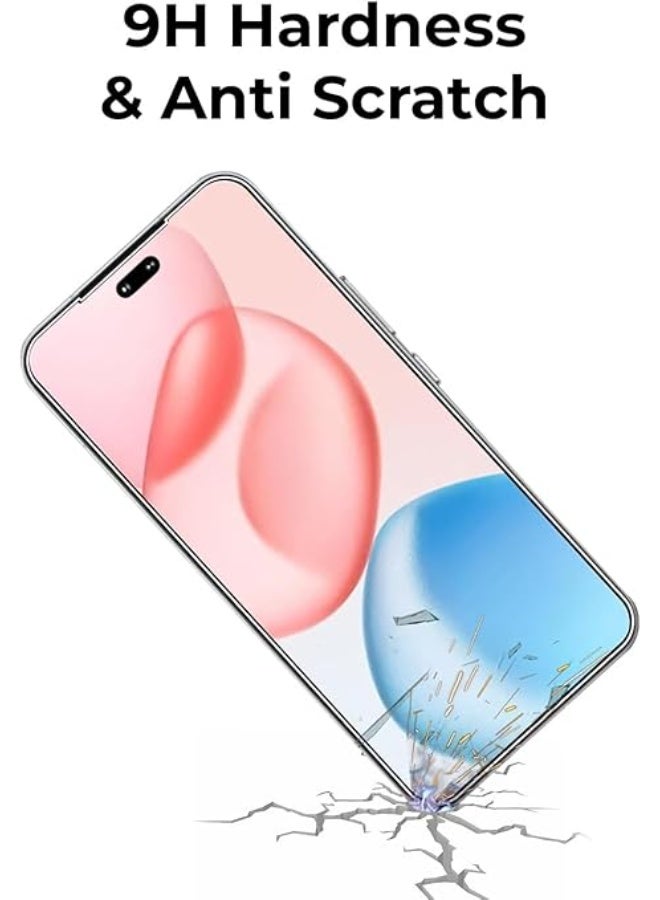 glassology حماية شاشة زجاجية مقساة 9H لهونر 400 برو، وضوح عالي، مقاومة للبقع، تغطية من الحافة إلى الحافة - Image 2