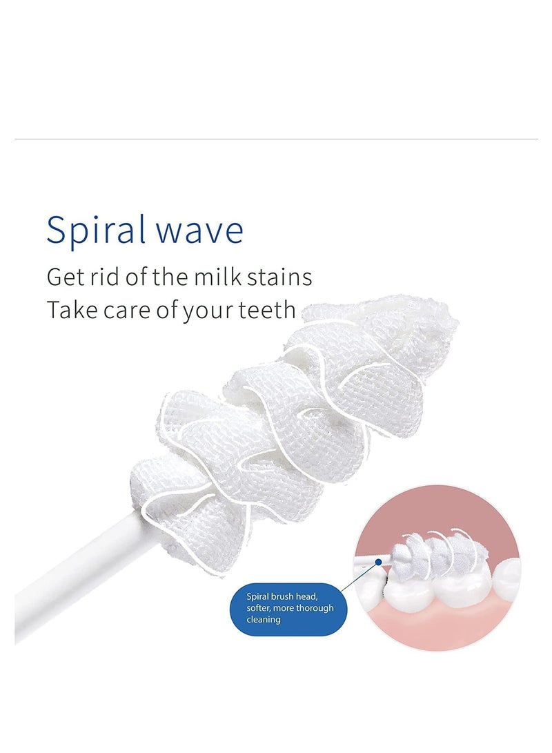 Upgraded Spiral Baby Oral Cleaner, Disposable Toothbrush for Infants, Tongue Cleaner for Newborns 0-24 Months, 30 Pack Baby Gum Care Tool - Image 4