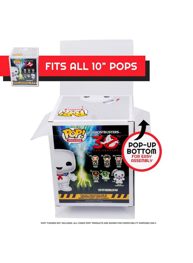 EVORETRO Pop Protector 10 inch for Funko Pop 10 inch Figures - 10 Pack - 0.35 mm Clear Thick PET Plastic Box Case Protector, Anti-Scratch, Stackable Display Case, Will Last for Years to Come - Image 5