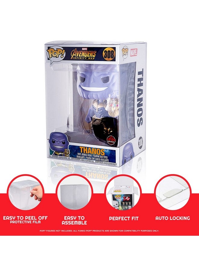 EVORETRO Pop Protector 10 inch for Funko Pop 10 inch Figures - 10 Pack - 0.35 mm Clear Thick PET Plastic Box Case Protector, Anti-Scratch, Stackable Display Case, Will Last for Years to Come - Image 4