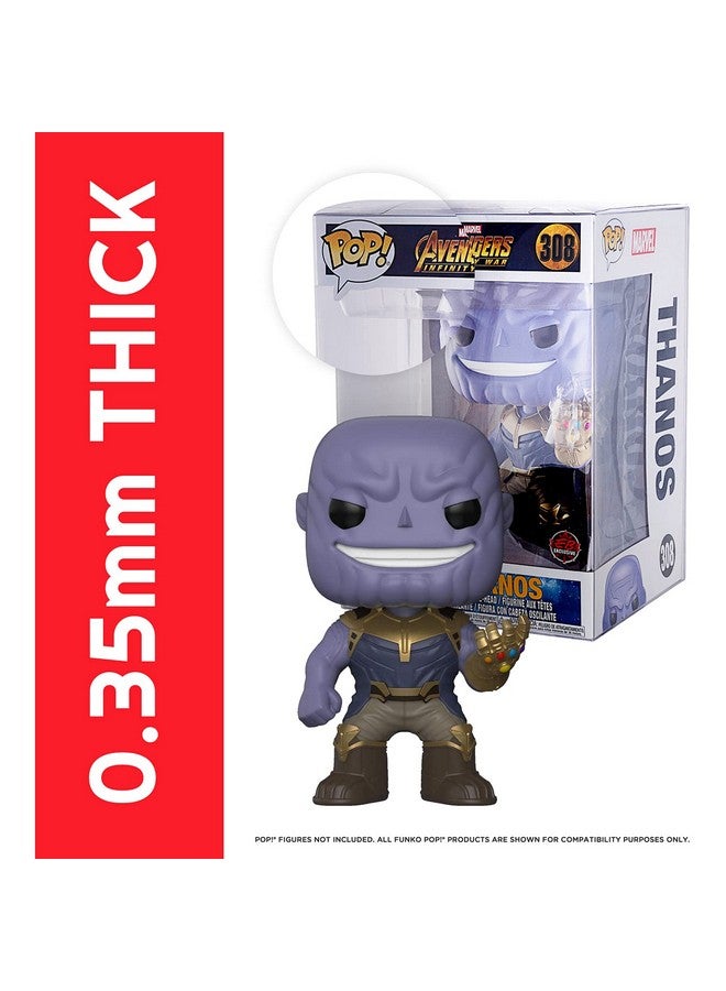 EVORETRO Pop Protector 10 inch for Funko Pop 10 inch Figures - 10 Pack - 0.35 mm Clear Thick PET Plastic Box Case Protector, Anti-Scratch, Stackable Display Case, Will Last for Years to Come - Image 2