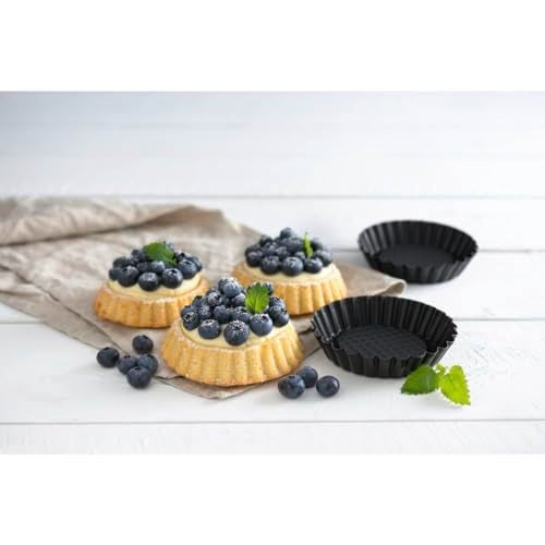 Zenker Non-Stick Carbon Steel Mini Tart Pans, 4-Inch Diameter, Set of 6 - Image 2