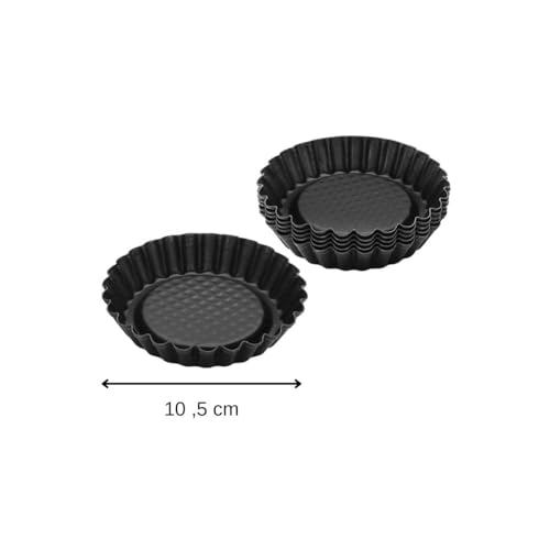 Zenker Non-Stick Carbon Steel Mini Tart Pans, 4-Inch Diameter, Set of 6 - Image 3