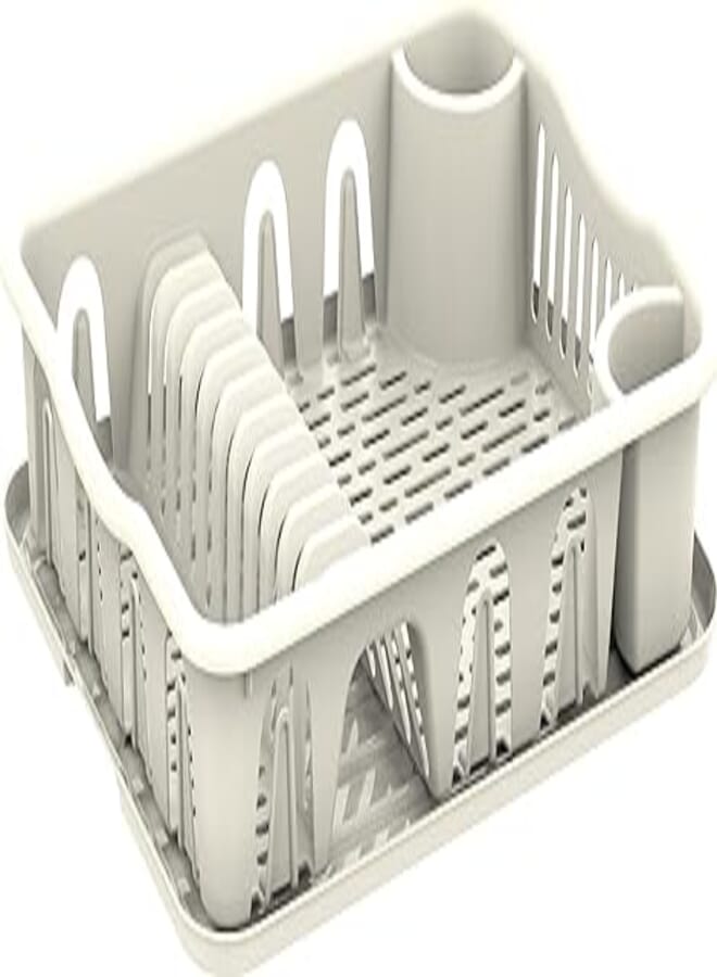 Cosmoplast Plastic Dish Drainer Rack Large with Detachable Drainboard