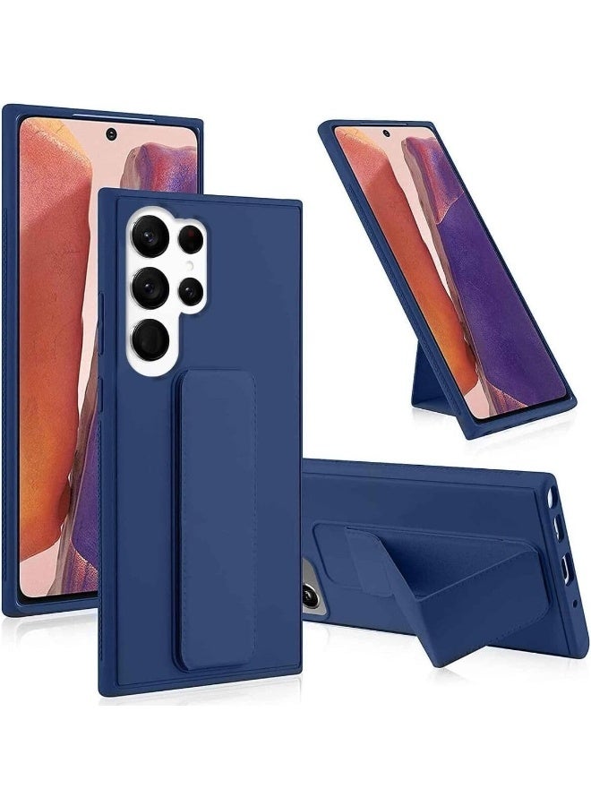 DUSALA Case for Samsung Galaxy S25 Ultra Back Stand Case Magnetic Car Holder Soft Silicone Horizontal & Vertical Kickstand Cover Wrist Strap for Galaxy S25 Ultra - Image 1