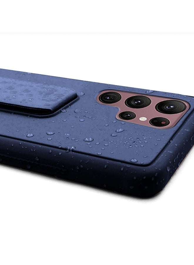 DUSALA Case for Samsung Galaxy S25 Ultra Back Stand Case Magnetic Car Holder Soft Silicone Horizontal & Vertical Kickstand Cover Wrist Strap for Galaxy S25 Ultra - Image 3