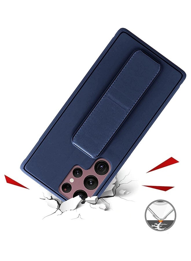 DUSALA Case for Samsung Galaxy S25 Ultra Back Stand Case Magnetic Car Holder Soft Silicone Horizontal & Vertical Kickstand Cover Wrist Strap for Galaxy S25 Ultra - Image 2