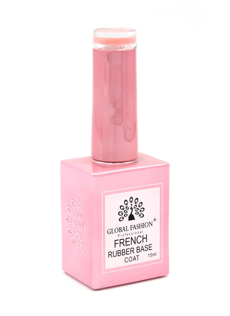 GLOBAL FASHION Global Fashion French Rubber Base Coat 15ml: Long-Lasting, Durable, & Chip-Resistant Gel Nail Polish Base Coat for Manicure and Pedicure | (12)  - Image 3