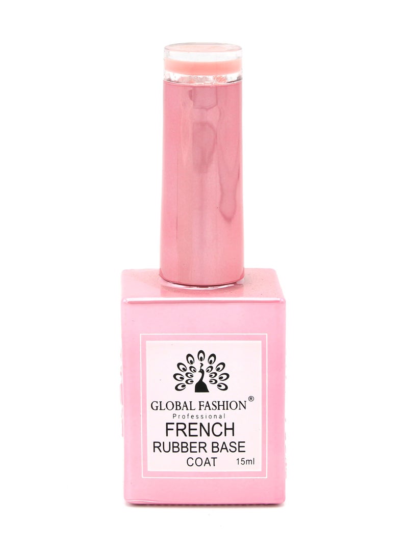 GLOBAL FASHION Global Fashion French Rubber Base Coat 15ml: Long-Lasting, Durable, & Chip-Resistant Gel Nail Polish Base Coat for Manicure and Pedicure | (12)  - Image 2