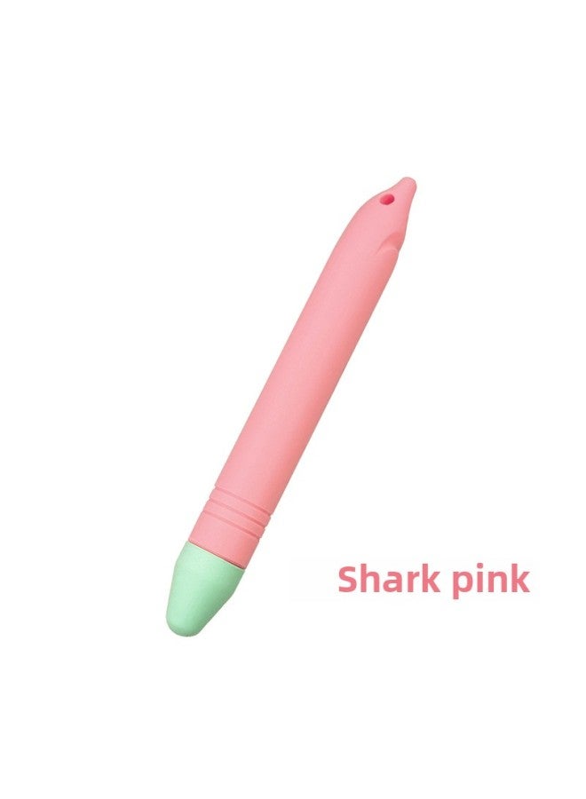 Children's Touch Screen Pen For Early Education Machine Learning Machine Children's Class Color Cartoon Point Touch Pen-Color:Shark Pink  - Image 1