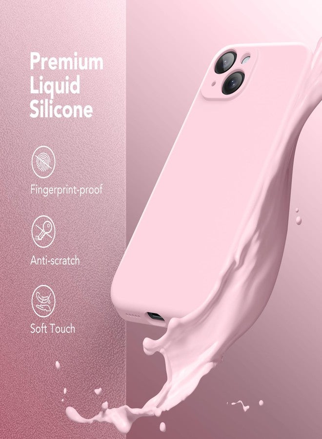SuydanBox Magnetic for iPhone 14 Case, Compatible with MagSafe, [Full Camera Protection][Screen Protector] Silicone Shockproof Protective Phone Case for iPhone 14 6.1 inch, Chalk Pink - Image 3