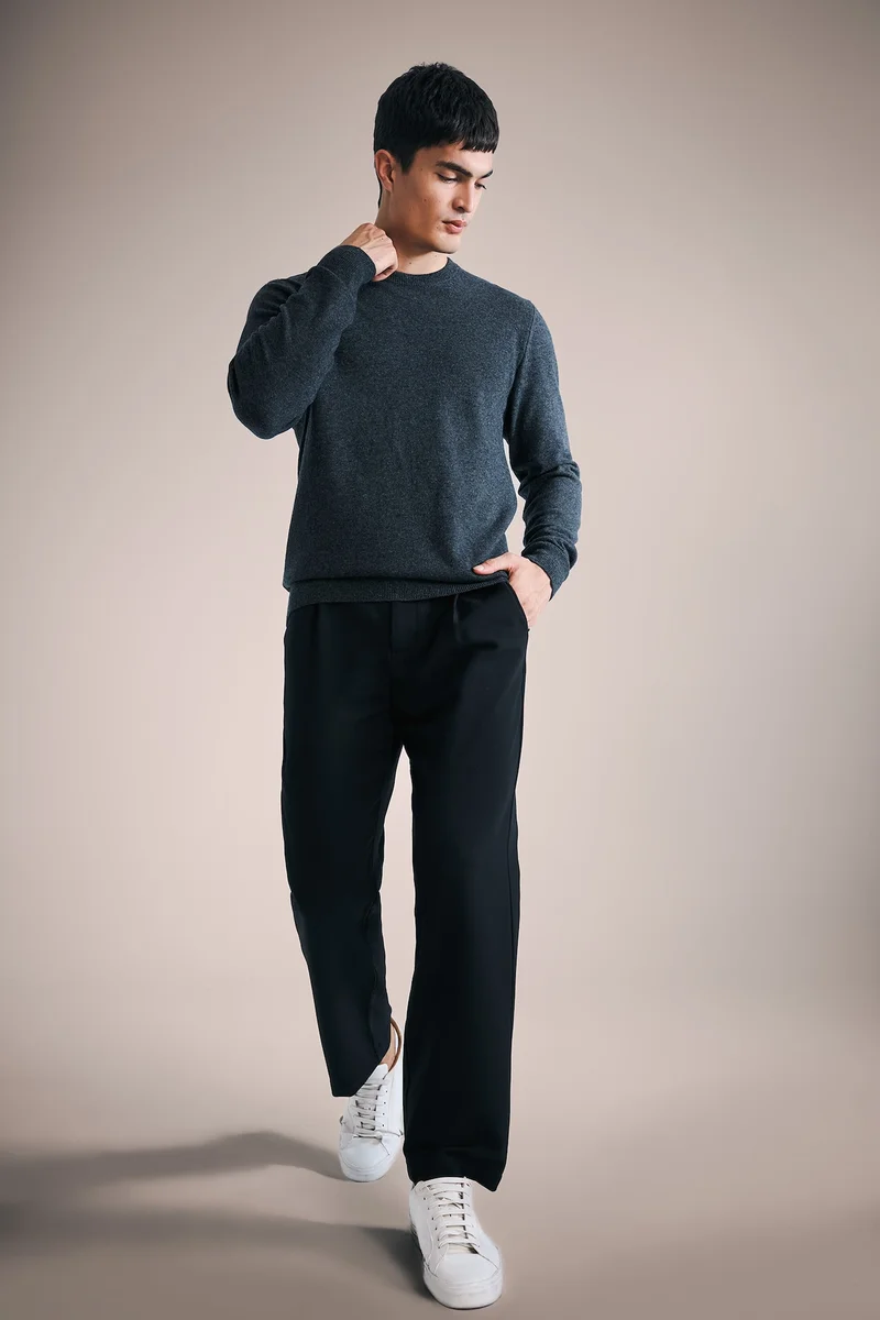 Defacto Wool Cashmere Standard Fit Crew Neck Pullover