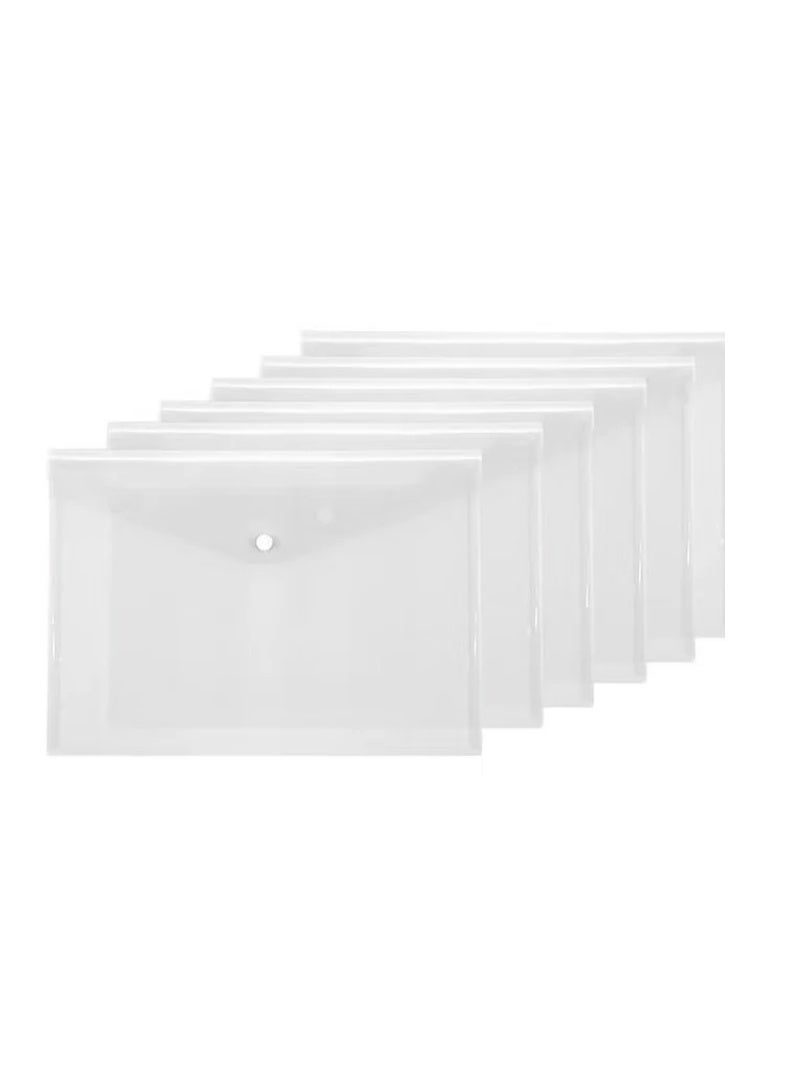 Plastic Polyethylene Envelopes 10 Pack Clear A4 Folders Waterproof Transparent Document Bags File Organizer Bags for Documents Stationery Tools Organizing School and Office Supplies - Image 1