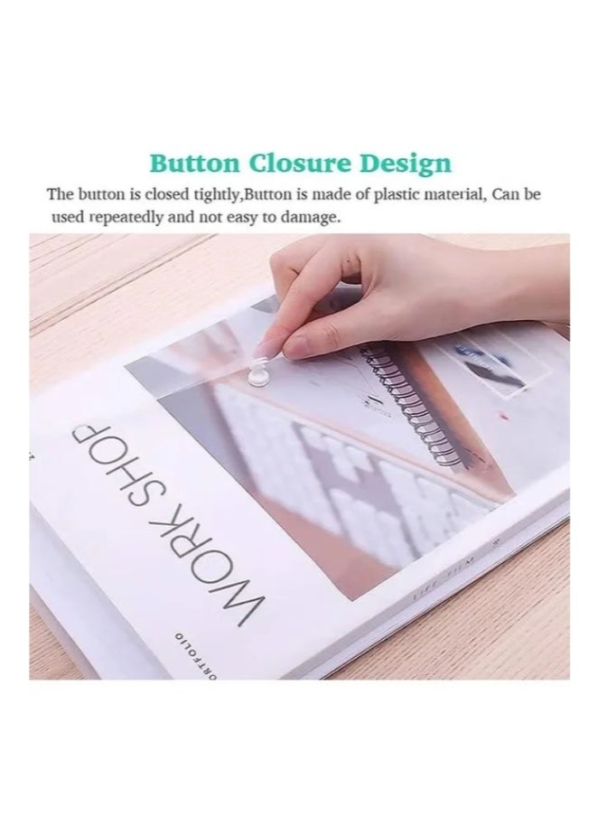 Plastic Polyethylene Envelopes 10 Pack Clear A4 Folders Waterproof Transparent Document Bags File Organizer Bags for Documents Stationery Tools Organizing School and Office Supplies - Image 5