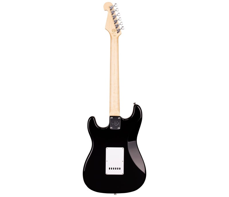 SX Guitar ED1 Vintage Style Electric with Bag - Black - Image 3