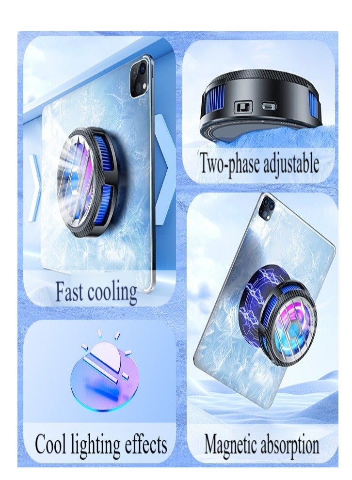 general iPad Cooler, Magnetic Tablet Cooler for iPad/Surface pro/Samsung Tab, Steam Deck Compatible, Mobile Gaming Universal Cooler with Temperature Display, Tiktok Live - Image 2