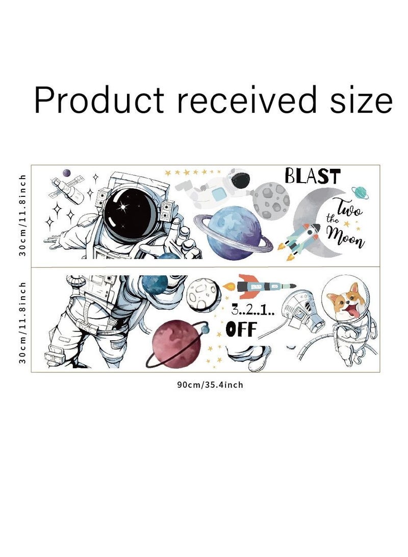 Bluejw Outer Space Astronauts Wall Stickers Perfect For Kids' Bedrooms And Nurseries - Image 3