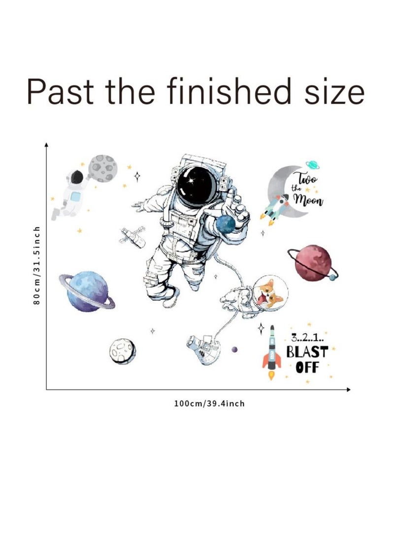 Bluejw Outer Space Astronauts Wall Stickers Perfect For Kids' Bedrooms And Nurseries - Image 2