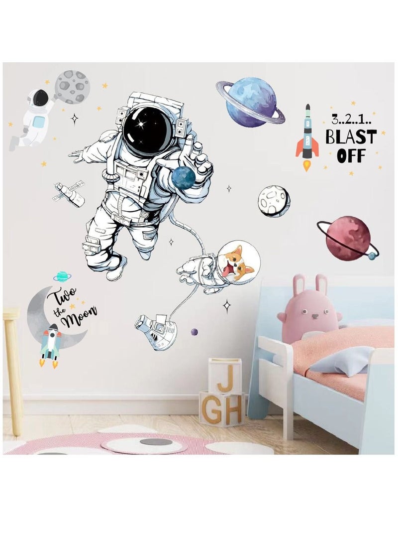 Bluejw Outer Space Astronauts Wall Stickers Perfect For Kids' Bedrooms And Nurseries - Image 4