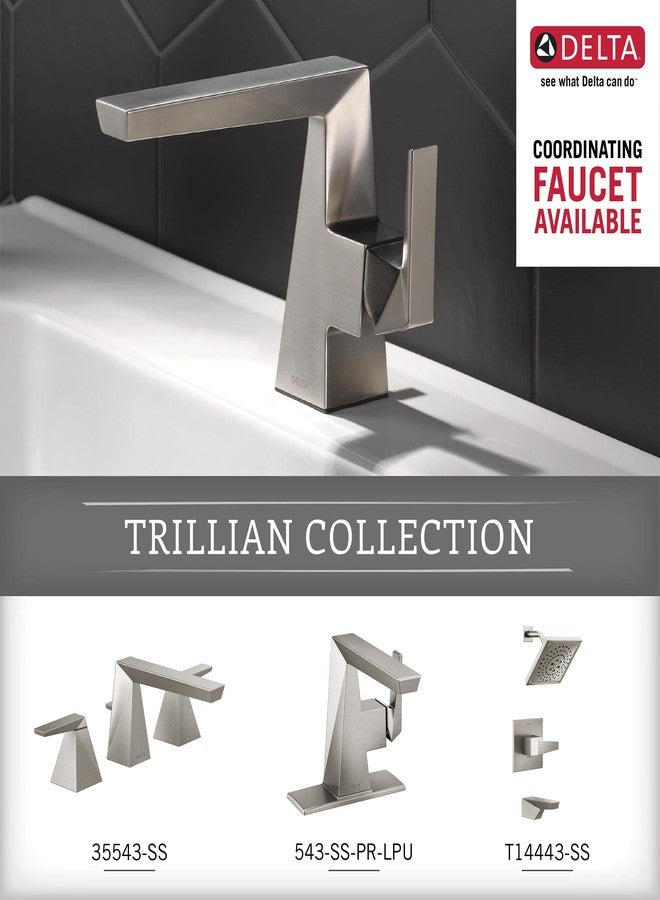 Delta Trillian (1-Pack) 8'' Towel Rack for Bathroom Brilliance Stainless Steel Towel Bar for Bathroom Wall Hand Towel Holder Rod Wall Mounted Kitchen Towel Holder 74308-SS - Image 4