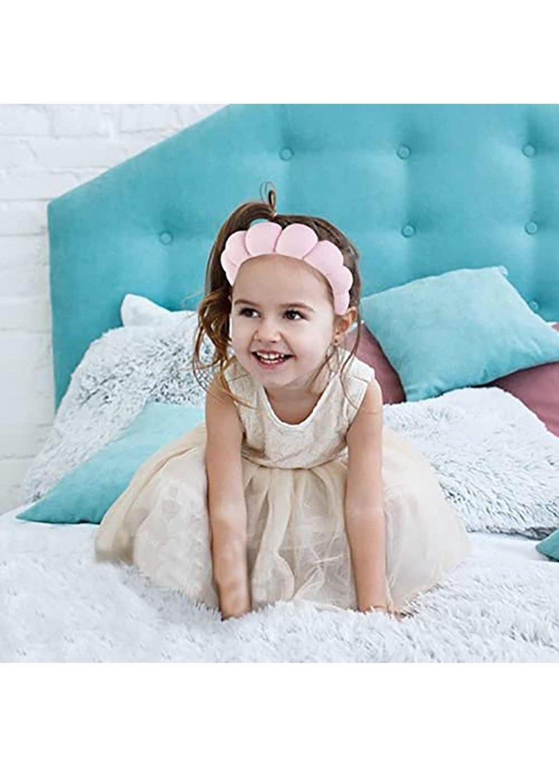 Sweet seven Sponge & Terry Towel Cloth Fabric Head Band for Skincare Mimi and Co Spa Headbands for Women Headbands for Washing Face Shower Hair Accessories Soft & Absorbent Materials Hair Accessories(Pink)  - Image 3