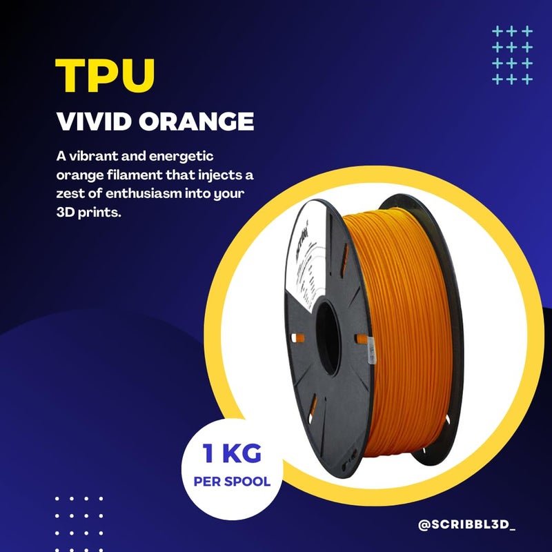 Scribbl3d Premium ABS 1.75mm 3D Printing Filament - Dimensional Accuracy +- 0.02mm (Orange) - Image 2