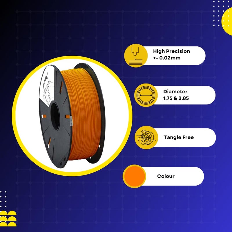 Scribbl3d Premium ABS 1.75mm 3D Printing Filament - Dimensional Accuracy +- 0.02mm (Orange) - Image 3