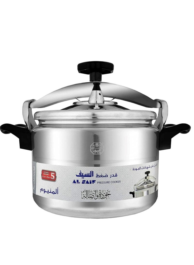 Alsaif 11Liters Aluminium Pressure Cooker Silver 11 L Silver