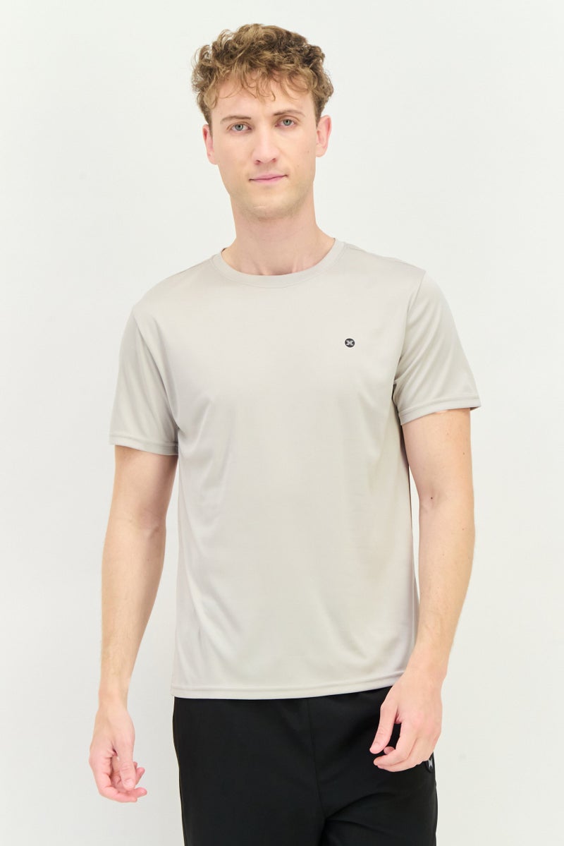 RBX Men Sportswear Fit Short Sleeves Training T-Shirt, Stone  - Image 1