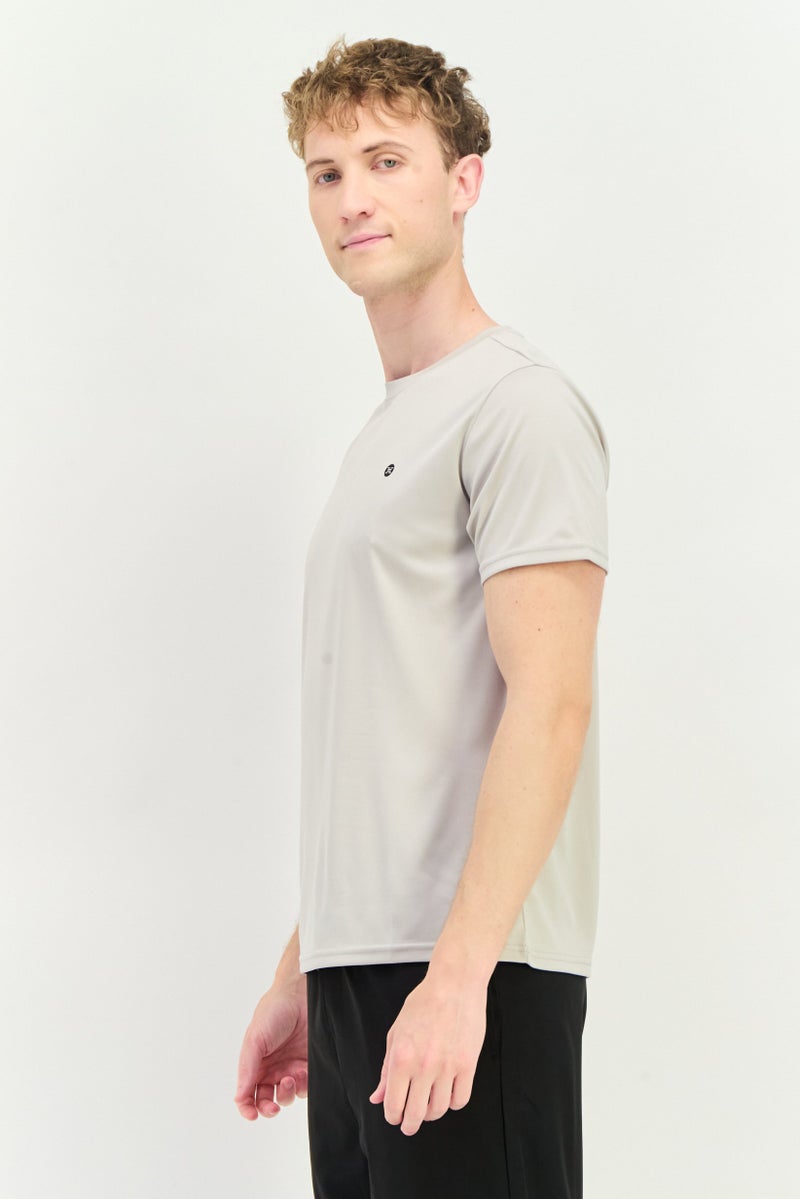 RBX Men Sportswear Fit Short Sleeves Training T-Shirt, Stone  - Image 2