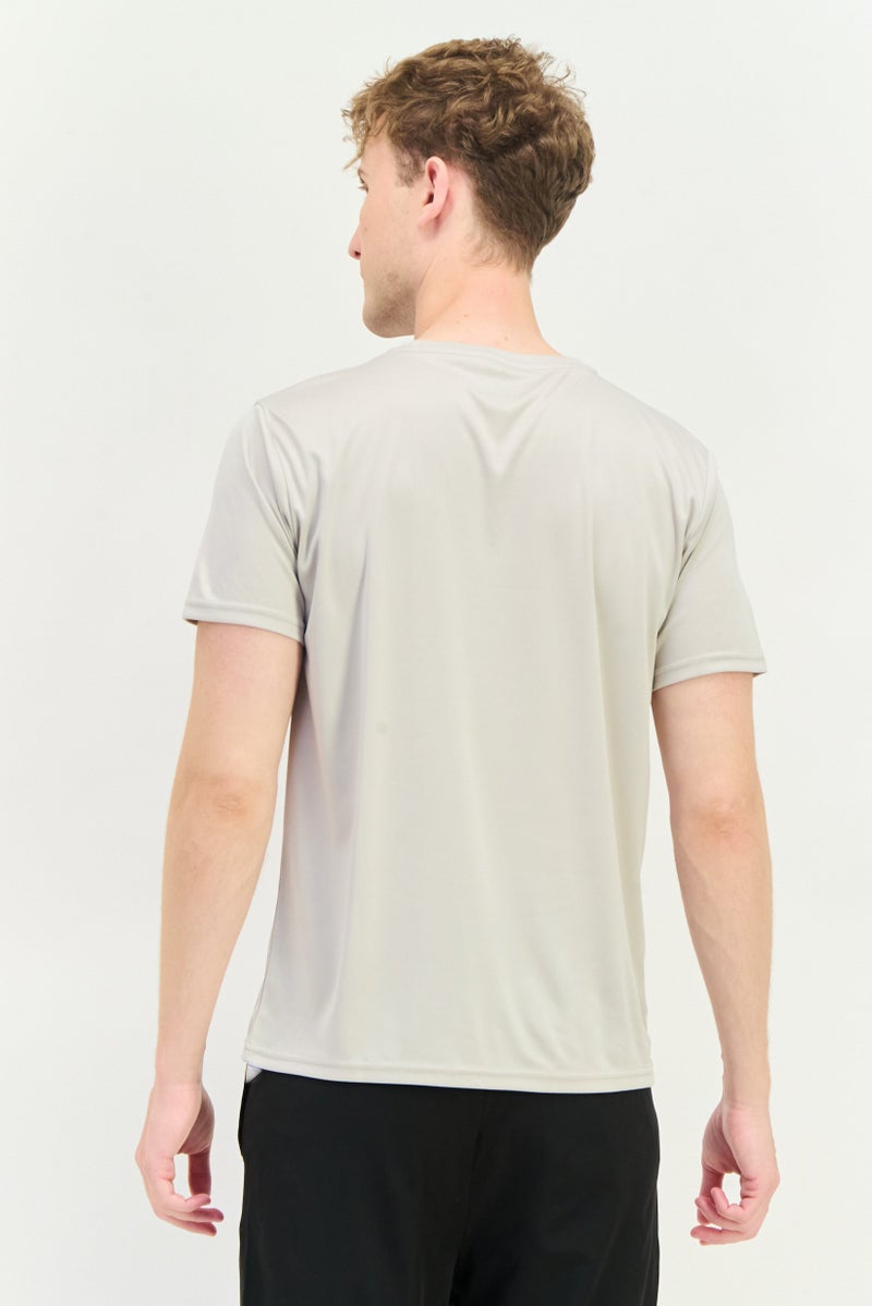 RBX Men Sportswear Fit Short Sleeves Training T-Shirt, Stone  - Image 3