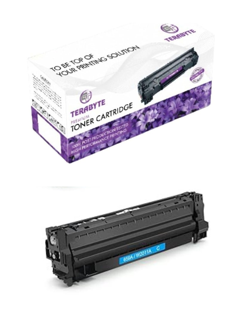 Terabyte 659A Toner Cartridge Replacement For Color Enterprise M856dn, M776dn, Color Enterprise Flow MFP M776z, M776zs ( W2011A Cyan,) - Image 1