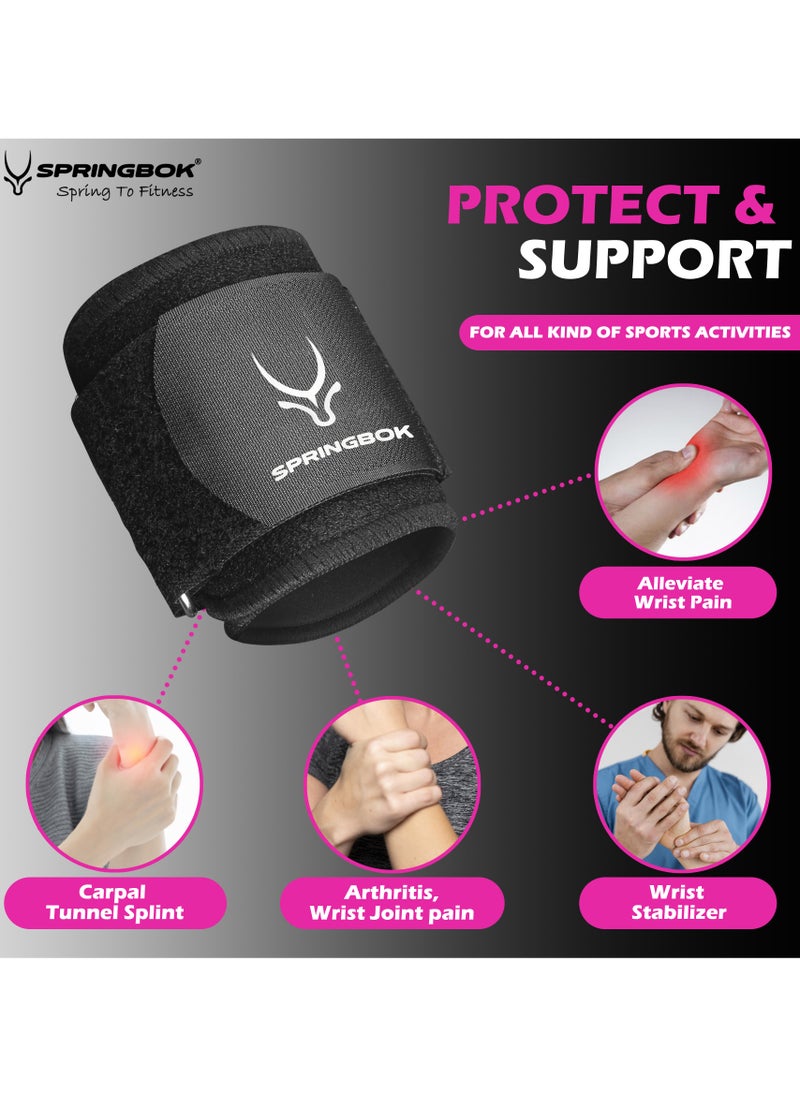 سبرينغبوك لفافة معصم Springbok Carpal Lock للرجال والنساء، مصنوعة من قماش النيوبرين (قطعة واحدة)  - Image 3
