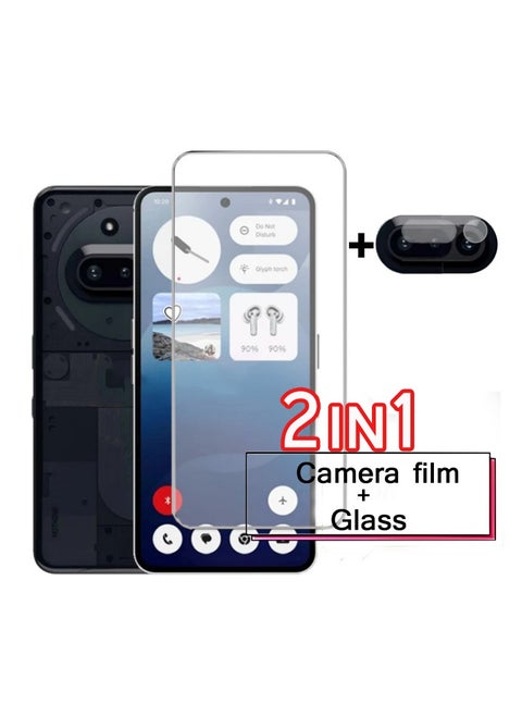 2 In 1Tempered Glass and Camera Lens Protector for Nothing Phone 3a , HD Clear 9H Hardness [Case Friendly] Film Bubble Free