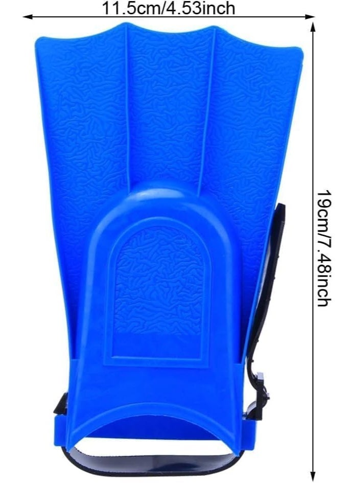 ChicAbode زعانف سباحة للأطفال مصنوعة من مادة PVC، زعانف غوص وغطس قصيرة وخفيفة الوزن للأطفال والمراهقين، زعانف تدريب مريحة وناعمة مع جيوب للقدم، طقم كامل للقدم والكعب للسباحة للشباب - Image 3