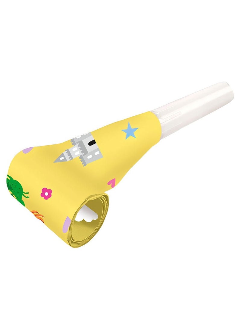 Riethmüller Princess Knight Party Horns Yellow Fantasy 9cm 8-Pack
