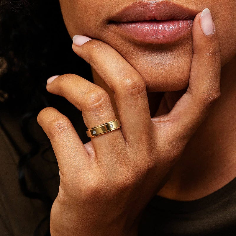 Kainier Anxiety Rings for Women Men Relieving Anxiety Lucky Rings Comfort Fit Size 5 to 10 - Image 2