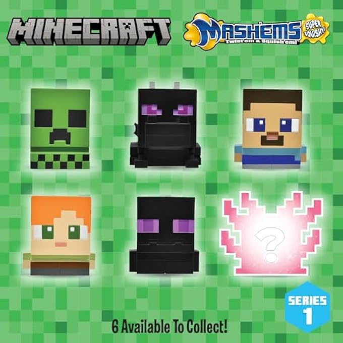Mash'ems ماشيمز ماينكرافت، شخصيات قابلة للتجميع، ألعاب ماينكرافت، ماينكرافت والتجميعات للأطفال - Image 3