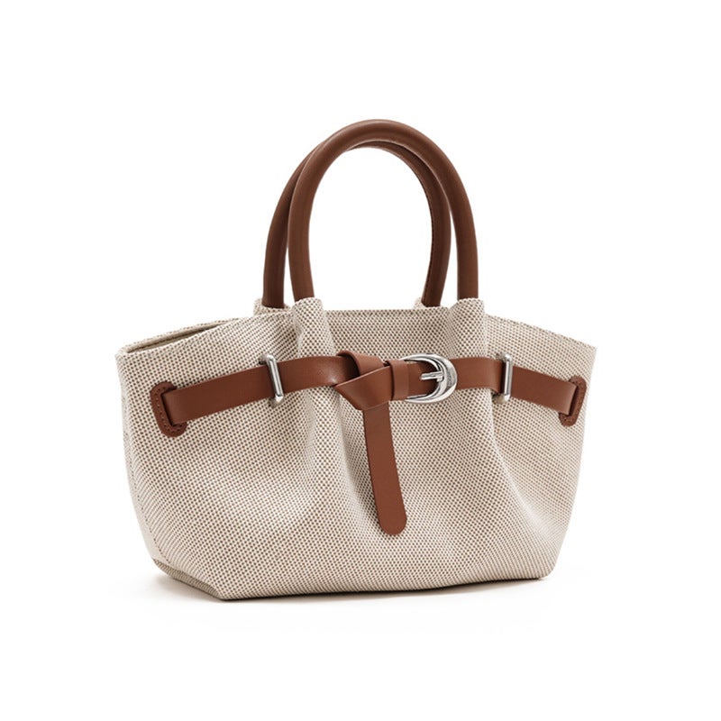 Women's Mocha Brown PU Tote Bag, Street Style Casual Handbag - Image 1