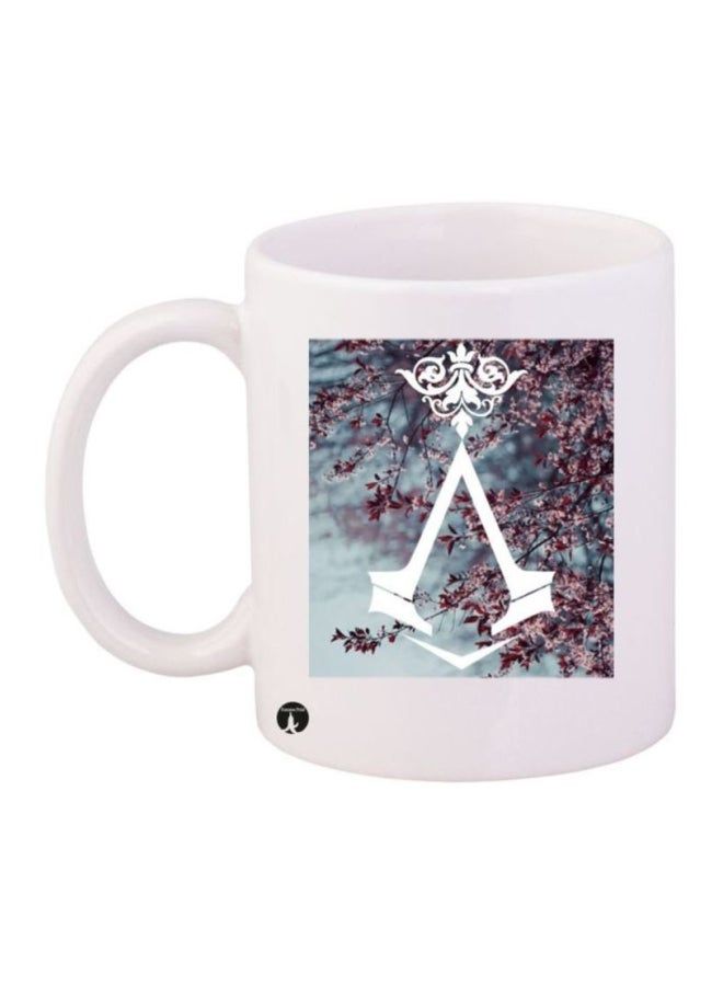 RKN Assassin's Creed Video Game Printed Mug White/Pink/Blue - Image 1
