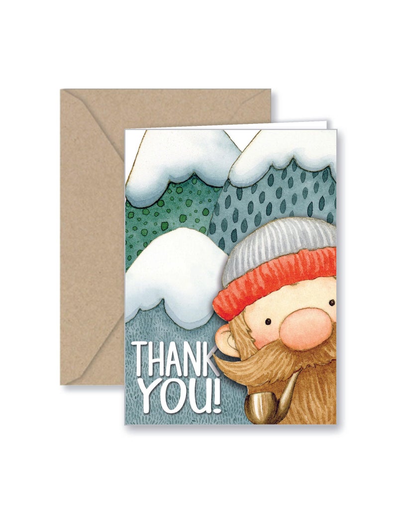 Paper Frenzy Lumberjack Thank You and General Note Cards and Kraft Envelopes - 25 pack - Image 2